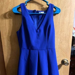 Blue vneck dress